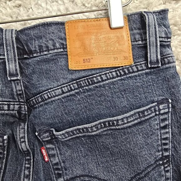 Levi’s‎ 512 Jeans Mens 30x30 (Fits 28x27) Blue Distressed Streetwear Denim - Picture 6 of 15